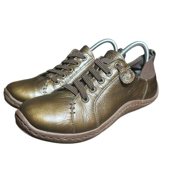 Born Althea bronze Leather Sneakers Sz 9 comfortable casual Whiskey Metallic - Picture 5 of 12